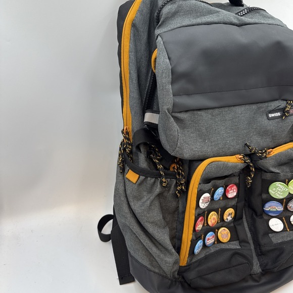 BACKPACK SwissTech Zermatt School Laptop Compartment Gray Black EXCELLENT - Picture 2 of 5